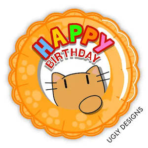 Birthday Balloon-Orange