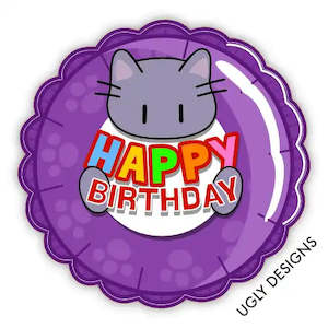 Happy Birthday: Birthday Balloon-Purple