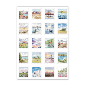A6 Sticker Sheets: landscape Stamps A6 Sticker Sheet