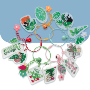 Life Of Cats: Keychain - Cats & Plants