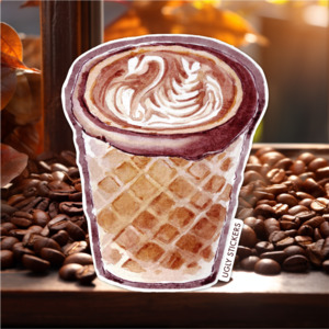 Waffle Cup Latte