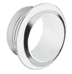 Catches, Hinges & Latches: Push Button Rosette for Push Locks - Chrome Plated Polished