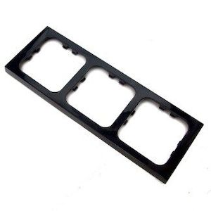 Electrical & Lighting: C-Line Black 3 Way Face Plate