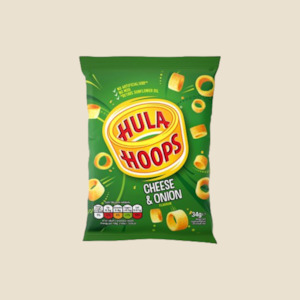 New: Hula Hoops Cheese & Onion 34g (BB:25/10/25)