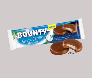 New: Bounty Secret Centre Biscuits 132g