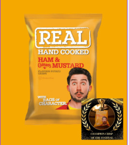 New: REAL Crisps English Ham & Mustard 35G