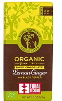 Confectionery: Equal Exchange Organic Dark Chocolate with Lemon, Ginger & Pepper 100g