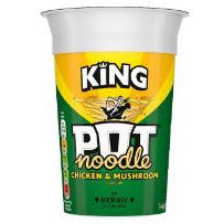 Products: Pot Noodle King Size Chicken & Mushroom 114g BBD 31/1/27