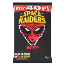 Vegan Crisps: Space Raiders Beef 25g BBD 18/1/25