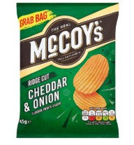 Products: McCoy's Cheddar & Onion Flavour Crisps 40g BBD 26/4/25