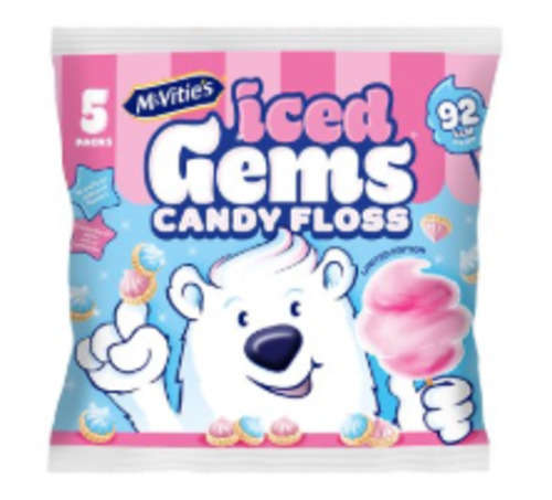 McVities Iced Gems Candy Floss Flavour 5 pack