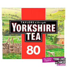 HOT DRINKS: Yorkshire Tea 80s-Made in UK !!! Proper Tea Bags- NO TAGS HERE!!!