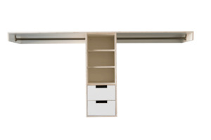 Products: Simple two single hanging spaces wardrobe - Ultimate Building Supplies