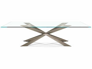DINING TABLE: SPYDER GLASS