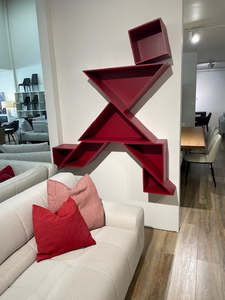 Clearance: Tangram shelf unit by Lago - RED - WAS $2900 NOW $1450 - 1 left