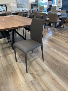 Ada chair anthracite leather WAS $1248ea -  NOW $5250 for x 6 - MUST BE SOLD AS A SET