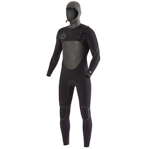 Mens Steamers: Vissla Mens North Seas 5.5/4.5 Hooded Steamer - Black