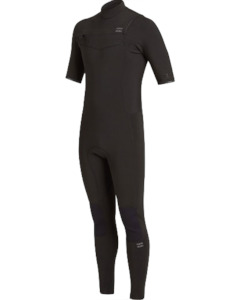 Mens Springsuit: 2/2 Billabong Revolution Chest Zip Short Sleeve Fullsuit