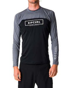 Mens Rash Wetsuit Tops: Ripcurl Underline Relaxed Long Sleeve UV Tee Rash Vest