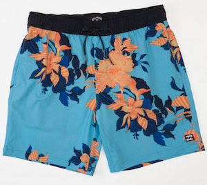 Boardshorts: Sundays Layback Boardshorts - Neon Blue
