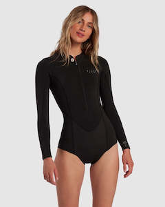 Womens Springsuit: Billabong Womens SALTY DAYZ 2MM LONG SLEEVE SPRING SUIT - Black