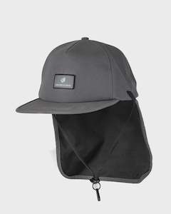 Hoods Hats: RELIANCE SURF CAP - DETACHABLE FLAP- CHARCOAL
