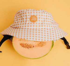 Hoods Hats: Plow Surf - ORANGE GINGHAM SURF HAT