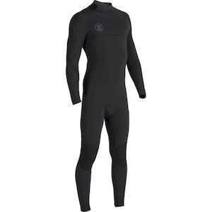 4 3 Mm Steamer Wetsuits: Vissla 7 Seas 4/3mm Back Zip Steamer - Black with Jade
