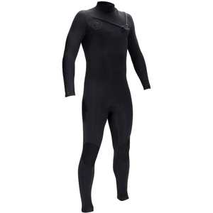 Mens Steamers: Vissla Mens 7 Seas 3/2mm Chest Zip Steamer - Stealth/Black
