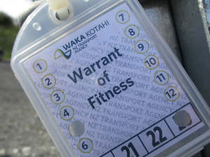 Trailer Warrant of Fitness & Registration Plate