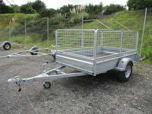 10x6 Single Axle Heavy Duty Galvanized Box Trailer with Cage