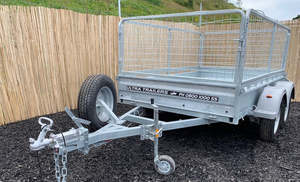 8x5 Tandem Axle Heavy Duty Galvanized Box Trailer with Cage