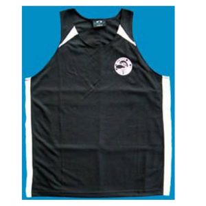 Products: Singlet, Black with White side panels The Ulysses Club of NZ