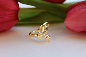 Botanical: Amor Tulip Ring - Gold