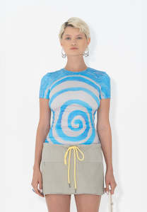 Tops: Arthur Tight Tee Blue Tunnel