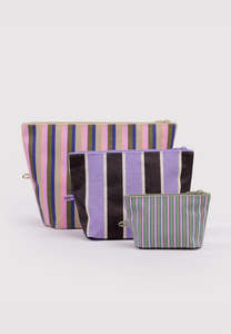 Baggu Go Pouch Set Candy Shop Stripes