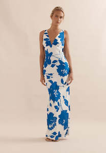 Dress: Caitlin Crisp Riley Dress Royal Rose Satin