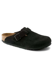 Mens Birkenstocks: Birkenstock Boston SFB Suede Black