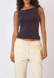 Peachy Den Kylie Vest Cupro Chocolate