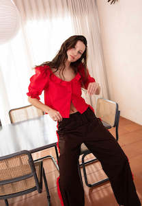 Sister Studios: Sister Studios Rosie Blouse Cherry Red