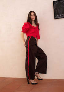 Sister Studios: Sister Studios Ruffle Pant Chocolate