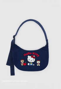 On Sale 2025: Baggu Medium Nylon Crescent Bag Embroidered Hello Kitty & Teddy