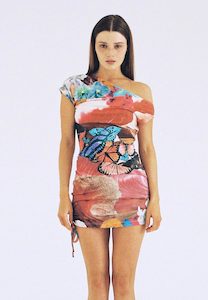 Lottie Hall Red Crush Dress Butterfly Wave Red