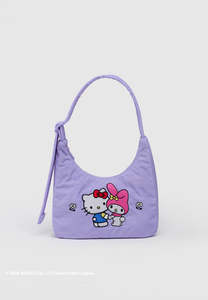 Last Ones 10 Off: Baggu Mini Nylon Shoulder Bag Embroidered Hello Kitty & My Melody
