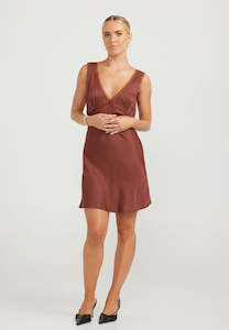 Charlie Holiday: Charlie Holiday Rhea Mini Dress Chocolate