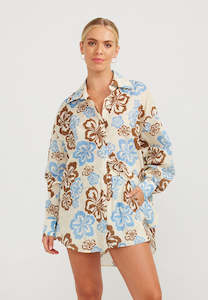 Charlie Holiday: Charlie Holiday Maple Shirt Cream Hibiscus