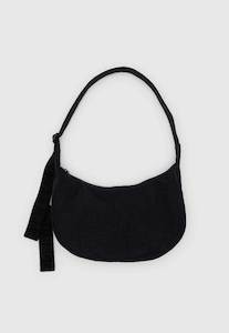 Baggu Bags: Baggu Medium Nylon Crescent Bag Black