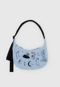 Baggu Medium Nylon Crescent Bag Embroidered Ballet Icons