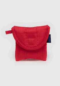 Puffy Earbud Cases: Baggu Puffy Earbuds Case Candy Apple