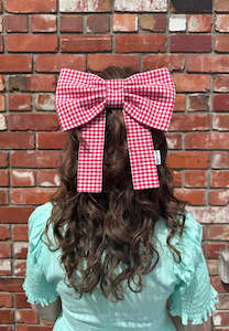 Caitlin Snell Georgie Hair Bow Red Gingham